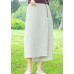 Women's white skirt, loose high waist A-line skirt