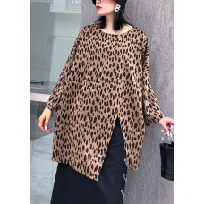 DIY side open cotton tops Inspiration Leopard Traveling tops